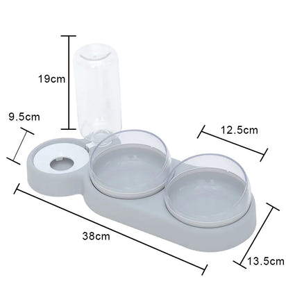 Pet Double Bowls Feeder