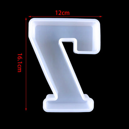 6inch Capital Alphabet Epoxy Resin Silicone Mold Letter Number Mould DIY Birthday Party Proposal Wedding Decoration Casting Mold