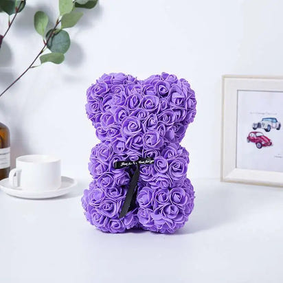 1pc Artificial Rose Bear Flower a Gift for Women Christmas Valentine's Day Birthday Anniversary
