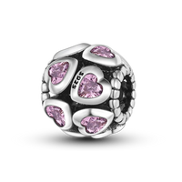 Original Breloque Charms Silver 925 Sparkling CZ Zircon Charm Beads fit plata de ley Original Bracelet DIY