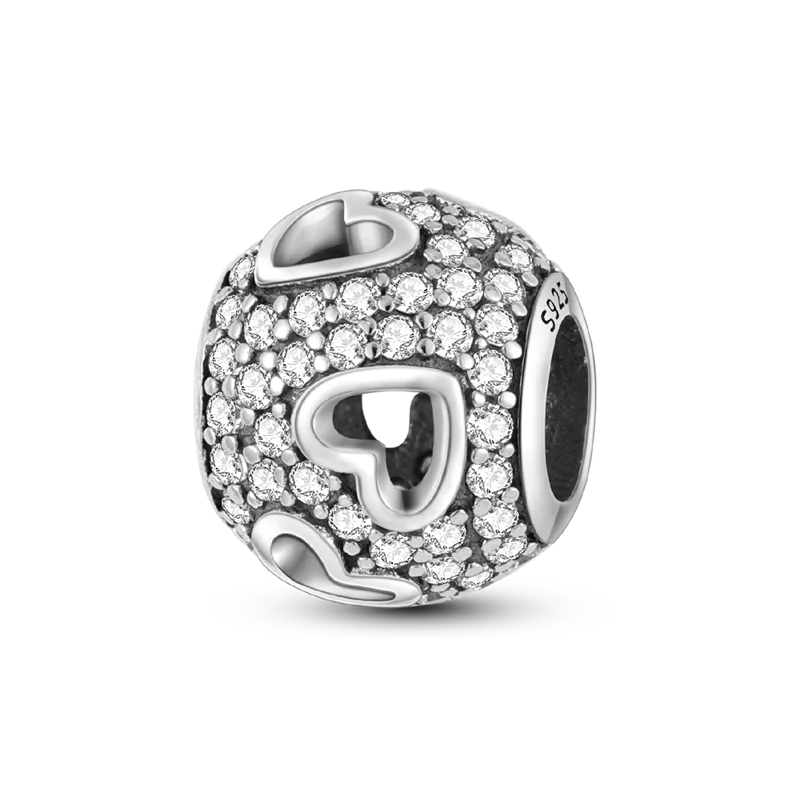 Original Breloque Charms Silver 925 Sparkling CZ Zircon Charm Beads fit plata de ley Original Bracelet DIY