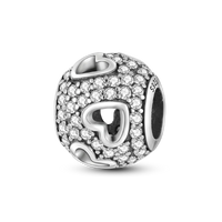 Original Breloque Charms Silver 925 Sparkling CZ Zircon Charm Beads fit plata de ley Original Bracelet DIY