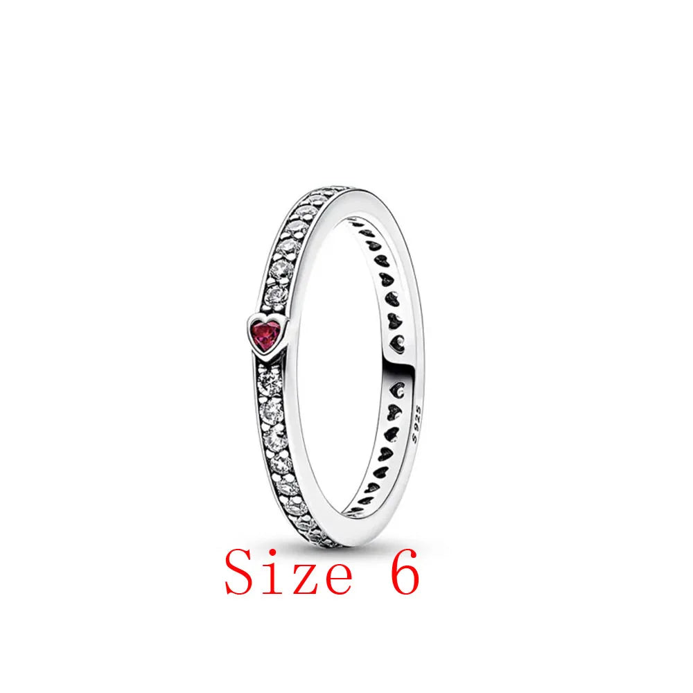 White Series Clear Stone Heart Clip Charm Fit Original 925 Sterling Silver Plated Bracelet Beads DIY Women Jewelry Gift Making