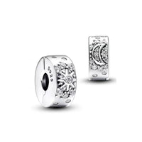 New Classic Shiny Love Stars Clip Beads Pendant Fit Original Pandora Bracelet DIY Jewelry Clasp Charm 925 Sterling Silver plated