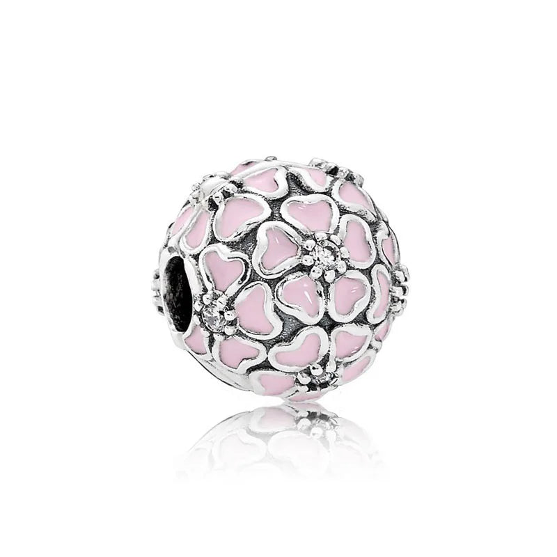 New Classic Shiny Love Stars Clip Beads Pendant Fit Original Pandora Bracelet DIY Jewelry Clasp Charm 925 Sterling Silver plated