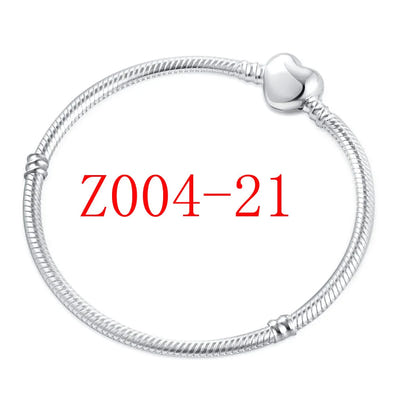 White Series Clear Stone Heart Clip Charm Fit Original 925 Sterling Silver Plated Bracelet Beads DIY Women Jewelry Gift Making