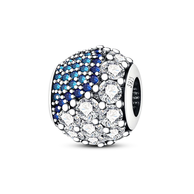 Original Breloque Charms Silver 925 Sparkling CZ Zircon Charm Beads fit plata de ley Original Bracelet DIY