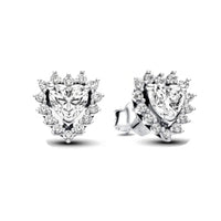 White Series Clear Stone Heart Clip Charm Fit Original 925 Sterling Silver Plated Bracelet Beads DIY Women Jewelry Gift Making