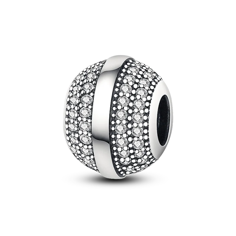 Original Breloque Charms Silver 925 Sparkling CZ Zircon Charm Beads fit plata de ley Original Bracelet DIY
