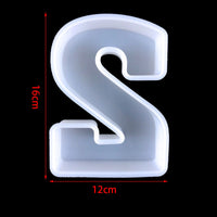 6inch Capital Alphabet Epoxy Resin Silicone Mold Letter Number Mould DIY Birthday Party Proposal Wedding Decoration Casting Mold
