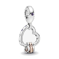 White Series Clear Stone Heart Clip Charm Fit Original 925 Sterling Silver Plated Bracelet Beads DIY Women Jewelry Gift Making