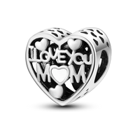 925 Silver Color Star Moon Heart Safety Chain CZ Beads Angle Wing Pendant Fit Bangle Charms Bracelet DIY Women Original Jewelry