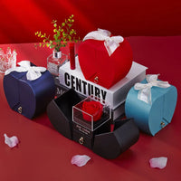 Rose in Box with Jewelry