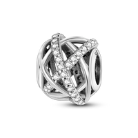 Original Breloque Charms Silver 925 Sparkling CZ Zircon Charm Beads fit plata de ley Original Bracelet DIY