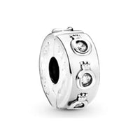 New Classic Shiny Love Stars Clip Beads Pendant Fit Original Pandora Bracelet DIY Jewelry Clasp Charm 925 Sterling Silver plated
